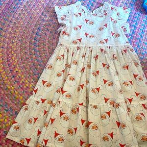 Pink chicken size 8 Santa dress